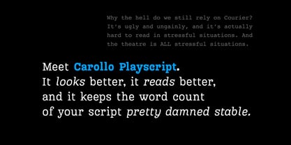 Carollo Playscript Font Poster 2
