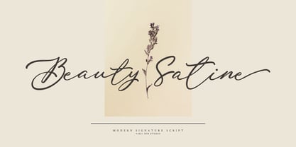 Beauty Satine Font Poster 1