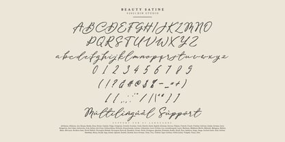 Beauty Satine Font Poster 8