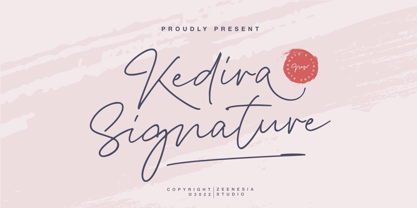 Kedira Signature Font Poster 1