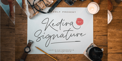 Kedira Signature Font Poster 2