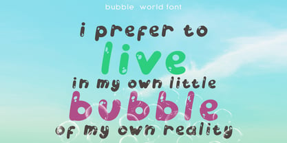 Bubble World Fuente Póster 2