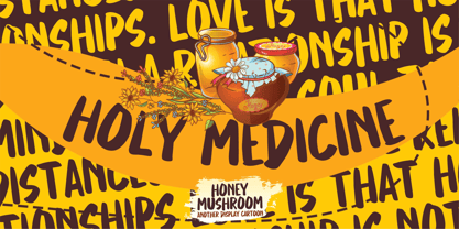 Honey Mushroom Font Poster 6
