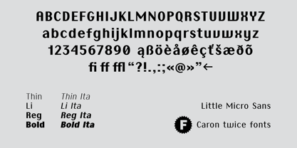 Little Micro Sans Police Poster 12