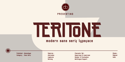 Teritone Font Poster 1