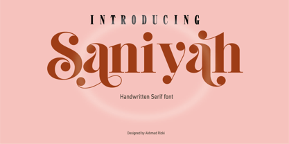 Saniyah Font Poster 1