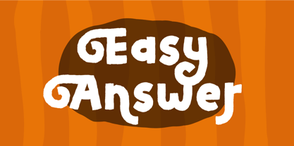 Easy Answer Font Poster 1