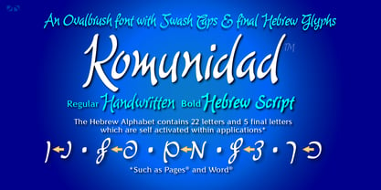 Komunidad Hebrew Script Font Poster 1