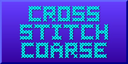 Cross Stitch Coarse Font Poster 1