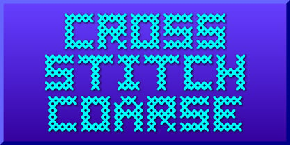 Cross Stitch Coarse Fuente Póster 1