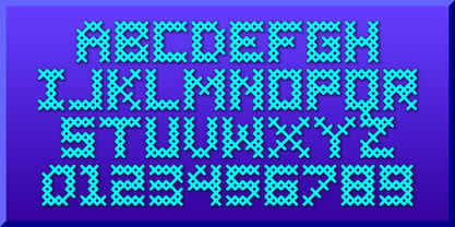 Cross Stitch Coarse Font Poster 5