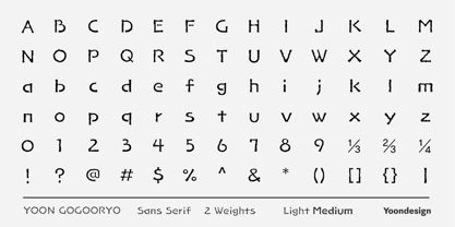 YD Gogooryo Font Poster 4