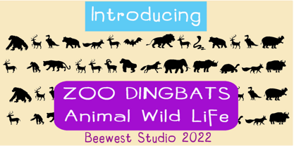 Zoo Dingbats Fuente Póster 3