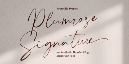 Plumrose Signature Font Poster 1