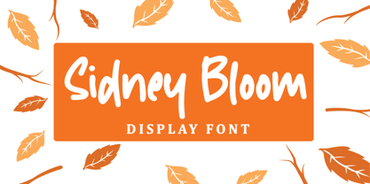 Sidney Bloom Font Poster 1