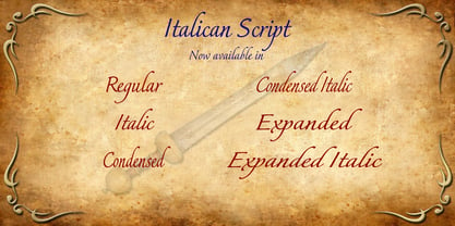 Italican Script Font Poster 4