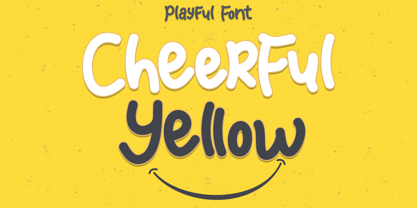 Cheerful Yellow Font Poster 1