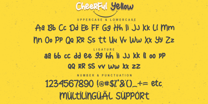 Cheerful Yellow Font Poster 7