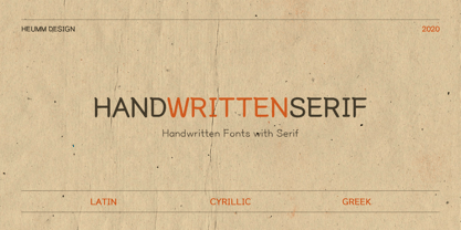 HU Hand Serif Font Poster 1