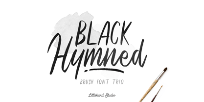 Black Hymned Script Font Poster 1
