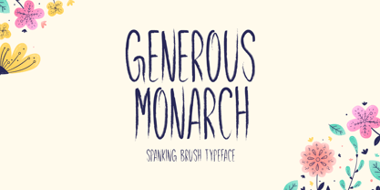 Generous Monarch Font Poster 1