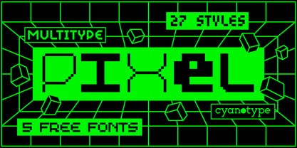 MultiType Pixel Font Poster 1