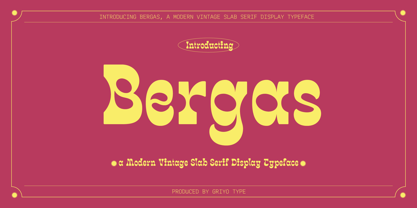 Bergas Font Poster 1