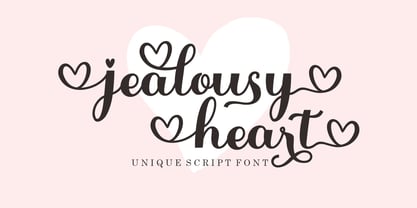 Jealousy Heart Font Poster 1