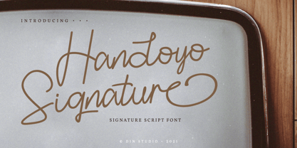 Handoyo Signature Font Poster 1