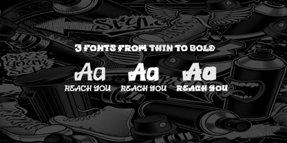 Reach You Grafity Font Font Poster 9