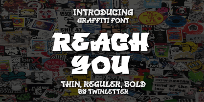 Reach You Grafity Font Font Poster 1