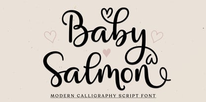 Baby Salmon Script Fuente Póster 1