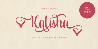 Kalisha script Font Poster 1
