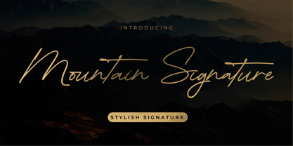 Mountain Signature Font Poster 1