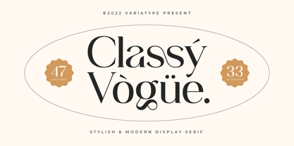 Classy Vogue Font Poster 1