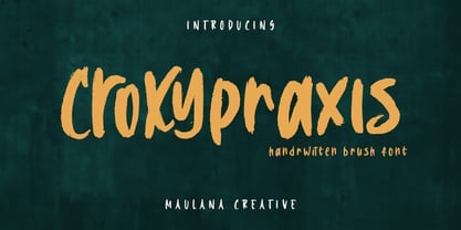 Croxypraxis Font Poster 1