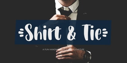 Shirt & Tie Font Poster 1