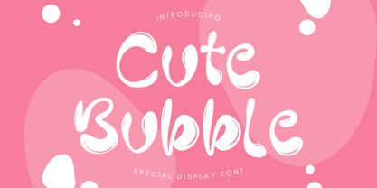Cute Bubble Font Poster 1