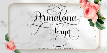 Armalona Script Font Poster 1