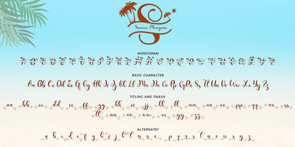 Summer Monogram Font Poster 7