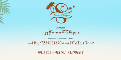 Summer Monogram Font Poster 8