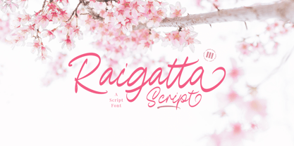 Raigatta Script Font Poster 1