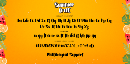 Summer Fruit Font Poster 6