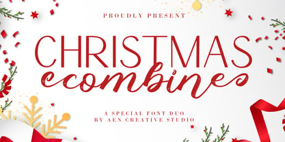 Christmas Combine Script Font Poster 1