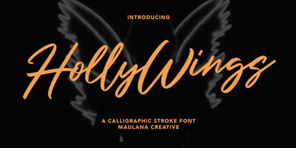 Holly Wings Font Poster 1