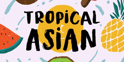 Tropical Asian Fuente Póster 1