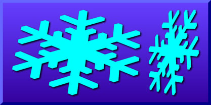 Falling Snowflakes Font Poster 3
