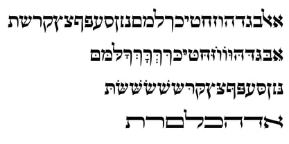 Hebrew Tsefat Font Poster 6