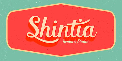 Shintia Script Font Poster 1