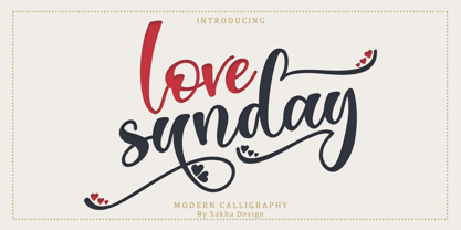 Love Sunday Font Poster 1
